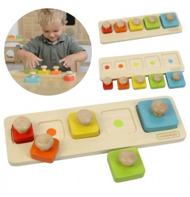 MASTERKIDZ Montessori mokymosi dydžių ir spalvų dėlionė