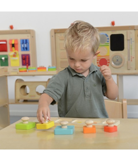 MASTERKIDZ Montessori mokymosi dydžių ir spalvų dėlionė
