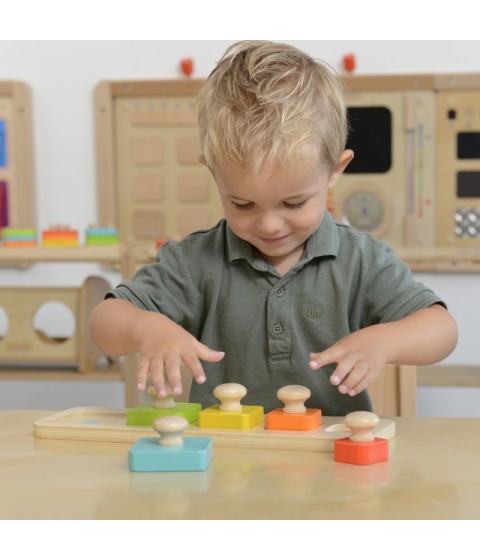 MASTERKIDZ Montessori mokymosi dydžių ir spalvų dėlionė
