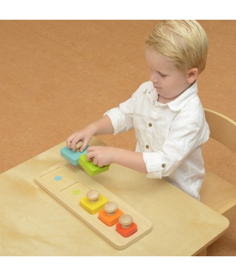 MASTERKIDZ Montessori mokymosi dydžių ir spalvų dėlionė