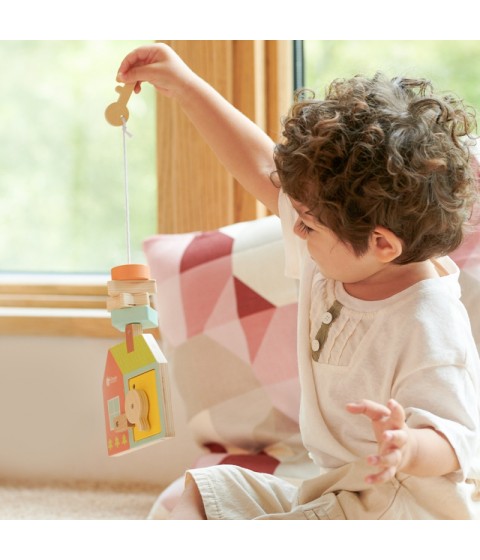 CLASSIC WORLD Mediniai susipynimo kaladėlės, raktai ir durys, MONTESSORI, 11 vnt.