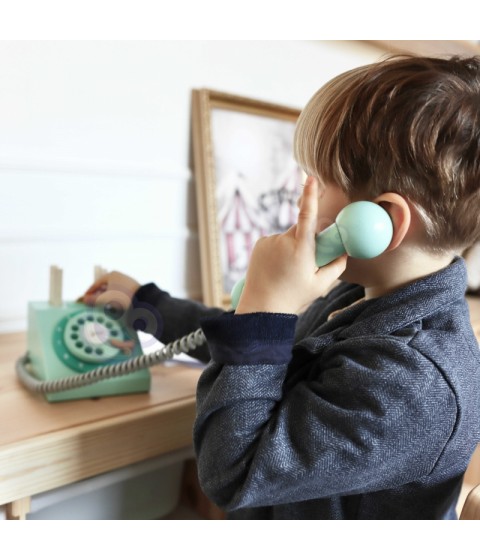 CLASSIC WORLD Klasikiniai mediniai telefonai vaikams, 4 vnt.