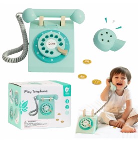 CLASSIC WORLD Klasikiniai mediniai telefonai vaikams, 4 vnt.