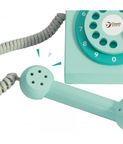 CLASSIC WORLD Klasikiniai mediniai telefonai vaikams, 4 vnt.