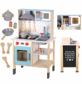 TOOKY TOY Didelė medinė virtuvėlė vaikams 10 detalių FSC