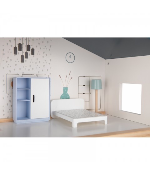 TOOKY TOY didelis medinis lėlių namelis + FSC figūrėlės