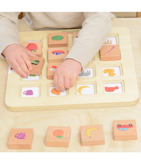 MASTERKIDZ Šešėlių sudėjimo žaidimas Poravimas Objektų atpažinimas Montessori