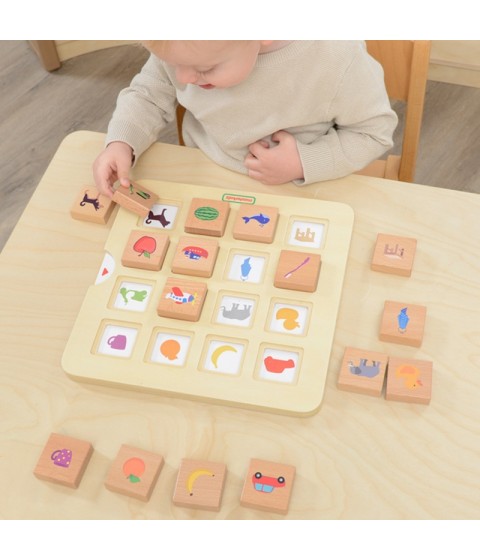 MASTERKIDZ Šešėlių sudėjimo žaidimas Poravimas Objektų atpažinimas Montessori