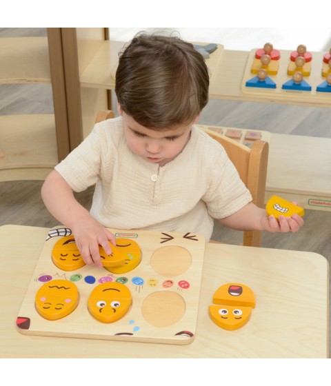 MASTERKIDZ mediniai kiaušiniai emocijų mokymosi lenta - koks humoras? Montessori