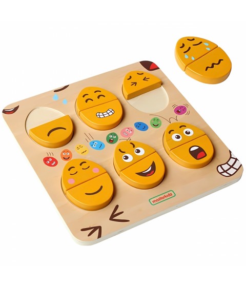 MASTERKIDZ mediniai kiaušiniai emocijų mokymosi lenta - koks humoras? Montessori