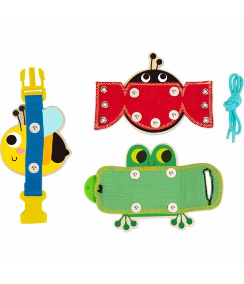 TOOKY TOY medinė lavinamoji lenta rūšiavimo pratimams su sagtimi