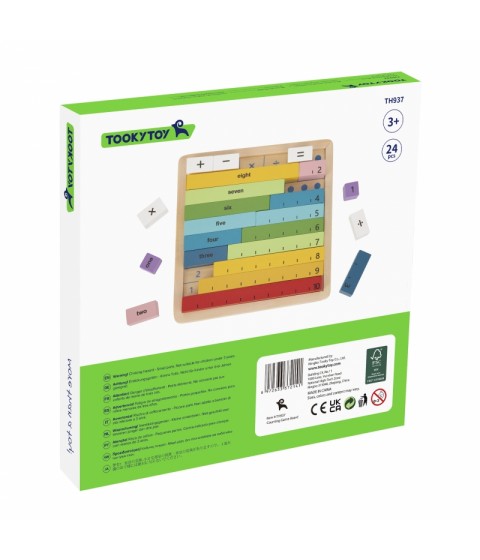 TOOKY TOY medinė matematikos lenta, mokomoji skaičiavimo lenta