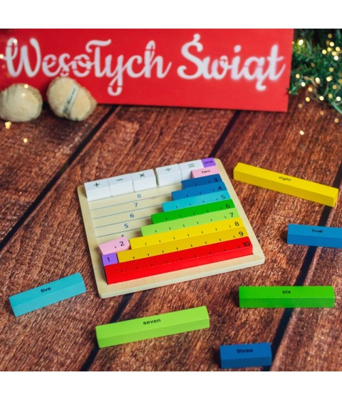 TOOKY TOY medinė matematikos lenta, mokomoji skaičiavimo lenta