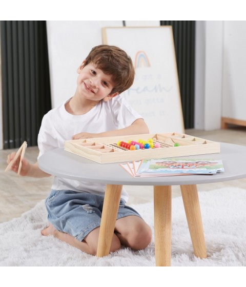 VIGA medinis kamuoliukų gaudymo ir rungtynių žaidimas Montessori dėlionė