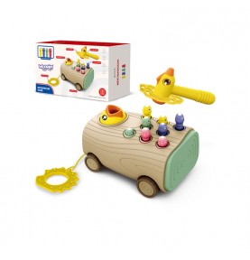 WOOPIE žaidimų automatas „Woodpecker Bug Hammer“ 3in1 vežimėlio traukiklis kūdikiams