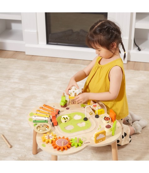 VIGA PolarB edukaciniai stalo užsiėmimai, piramidės formos cimbolai, sensorinė Montessori sistema