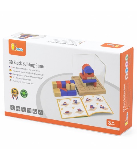 VIGA medinis konstruktorius 3D Montessori kaladėlės