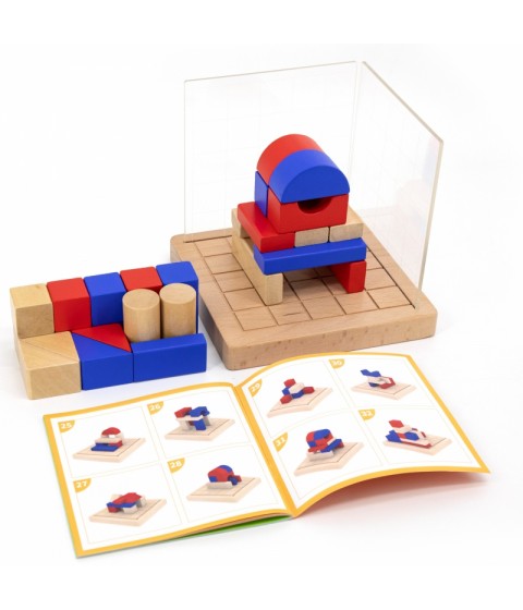 VIGA medinis konstruktorius 3D Montessori kaladėlės