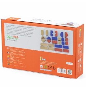 VIGA medinis konstruktorius 3D Montessori kaladėlės