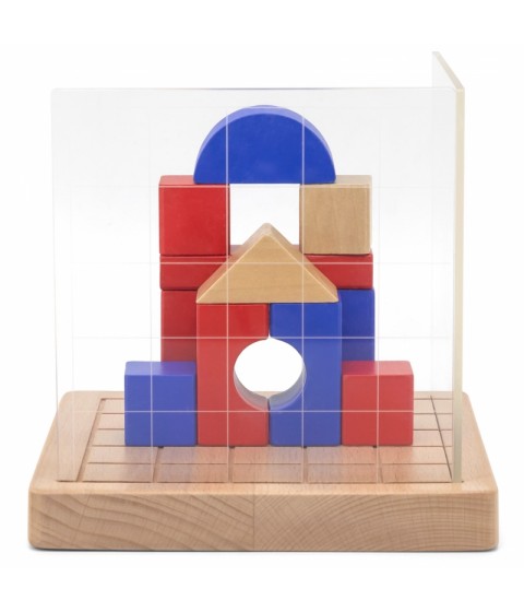 VIGA medinis konstruktorius 3D Montessori kaladėlės