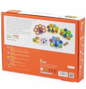 VIGA medinis spalvų derinimo žaidimas „Pevo uodega Montessori“ + kortelės