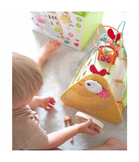 CLASSIC WORLD Montessori kubai 10 vienetų Happy Farm XXL