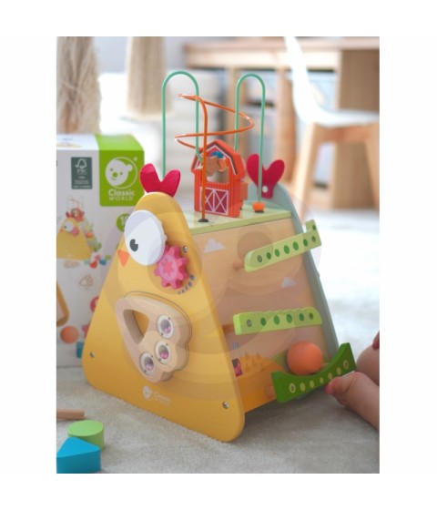 CLASSIC WORLD Montessori kubai 10 vienetų Happy Farm XXL