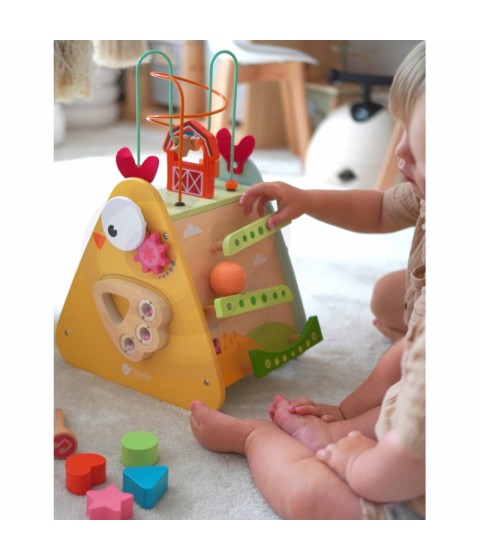 CLASSIC WORLD Montessori kubai 10 vienetų Happy Farm XXL
