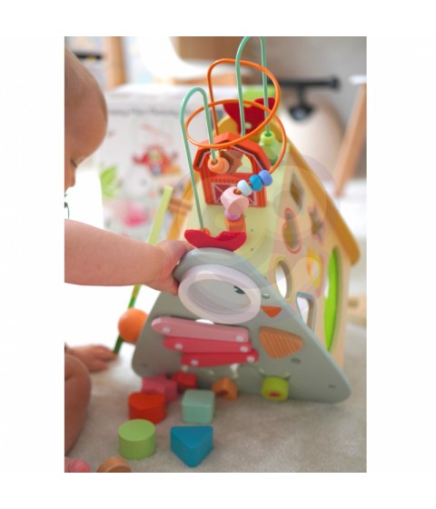 CLASSIC WORLD Montessori kubai 10 vienetų Happy Farm XXL