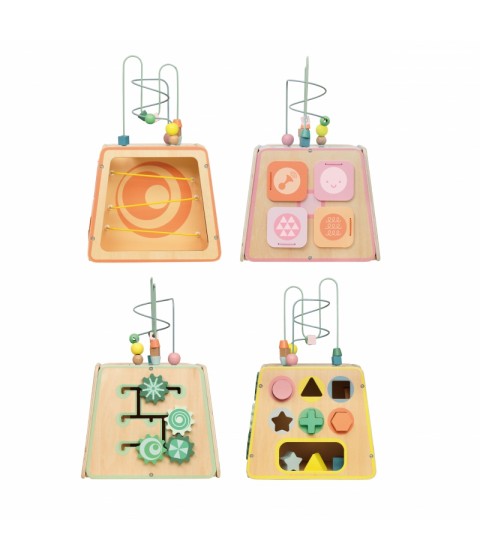 CLASSIC WORLD medinis 6 viename sensorinis edukacinis kubas