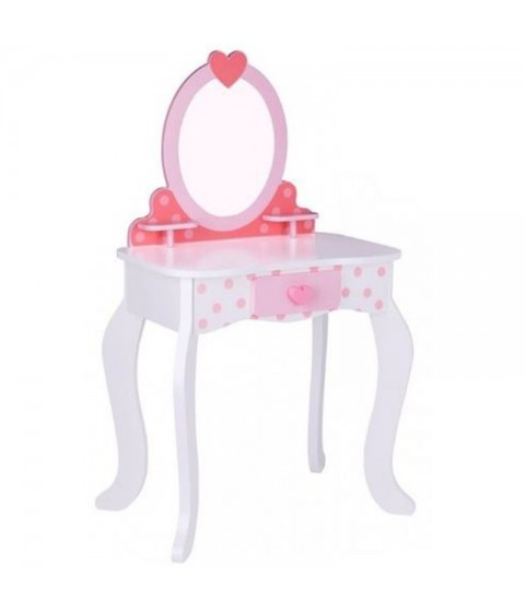 TOOKY TOY medinis rožinis tualetinis staliukas su kėde