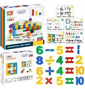 WOOPIE matematikos dėlionė Konstrukcijos kaladėlės + raštai 148 vnt.