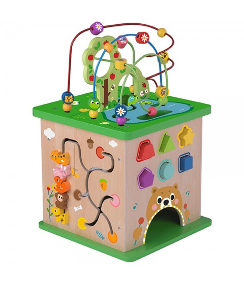 TOOKY TOY Mokomasis kubo rūšiuotojas labirintas, susipynęs gyvūnus
