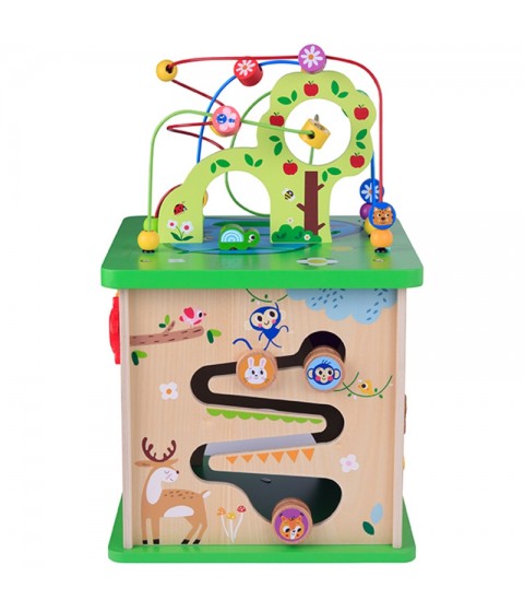 TOOKY TOY edukacinis kubelių rūšiavimo labirintas su susipynusiais gyvūnais