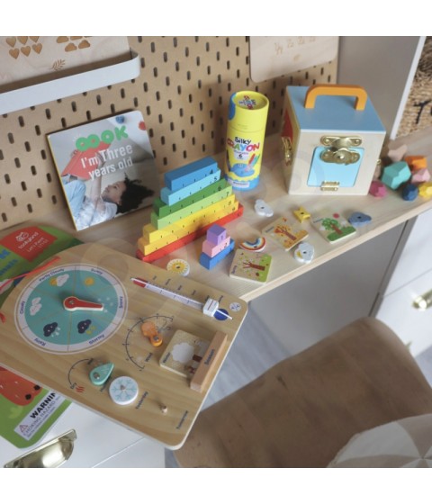 „Tooky“ žaislinė edukacinė Montessori dėlionė „Abacus“ – oro lenta, 6 viename, skirta 3+ metų amžiaus vaikams