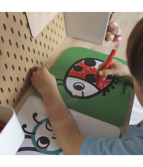 „Tooky“ žaislinė edukacinė Montessori dėlionė „Abacus“ – oro lenta, 6 viename, skirta 3+ metų amžiaus vaikams