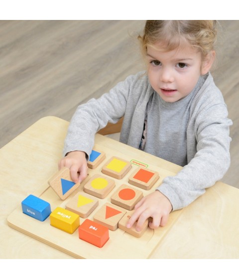 MASTERKIDZ lavinamoji lenta, formų ir spalvų rūšiavimo įrankis