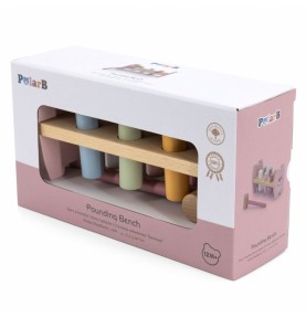 VIGA PolarB medinis žaislas su plaktuku Fox Montessori