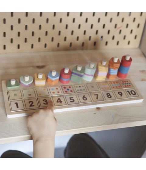 VIGA PolarB Medinis Abacus Montessori numerių rūšiuotojas
