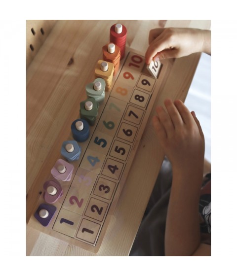 VIGA PolarB Medinis Abacus Montessori numerių rūšiuotojas