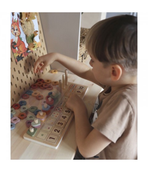 VIGA PolarB Medinis Abacus Montessori numerių rūšiuotojas