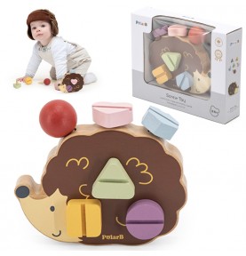 VIGA PolarB medinis konstruktorius-žaislas-ežiukas su Montessori varžtais