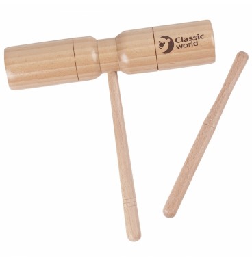 CLASSIC WORLD EDU mušamųjų instrumentų tonų blokas su rankena (akustinė dėžutė)