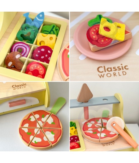 CLASSIC WORLD Drewniany Piec do Pizzy Oven Pizza 3+ FSC