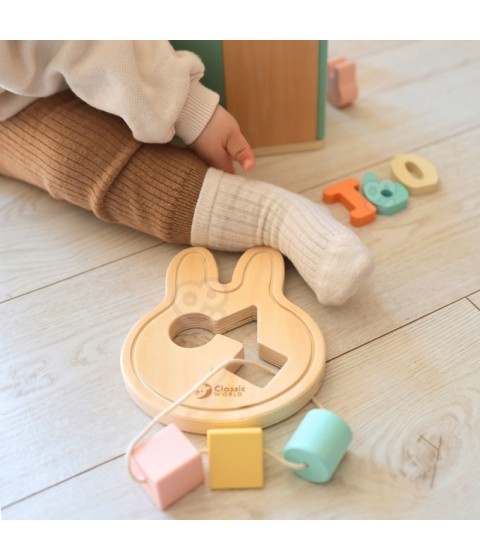 CLASSIC WORLD Pastel Baby Box Pirmieji mokymosi žaislai nuo 12 iki 18 mėnesių