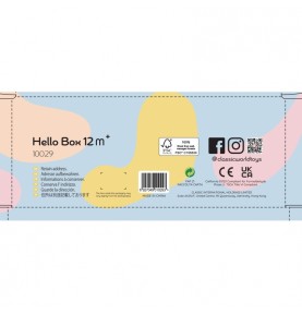CLASSIC WORLD Pastel Baby Box Pirmieji mokymosi žaislai nuo 12 iki 18 mėnesių