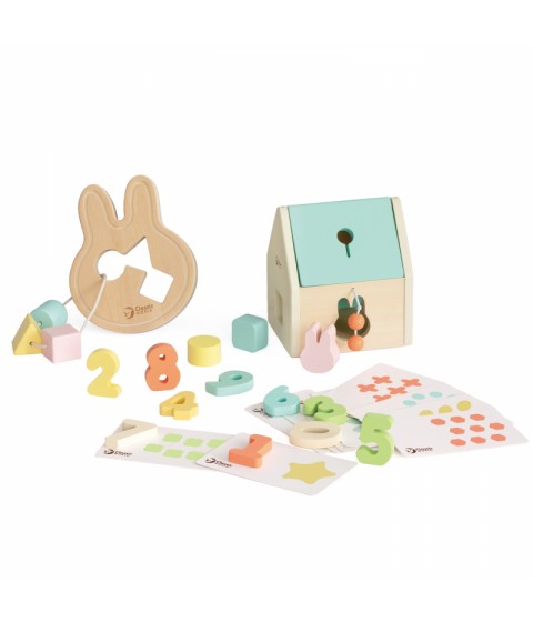 CLASSIC WORLD Pastel Baby Box Pirmieji mokymosi žaislai nuo 12 iki 18 mėnesių