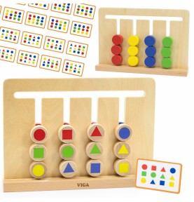 VIGA Montessori spalvų ir formų dėlionė