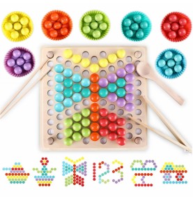 WOOPIE spalvotų kamuoliukų Montessori dėlionės mozaikos rūšiavimo rinkinys