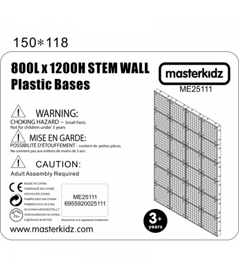 MASTERKIDZ kūrybinė STEM mokslo lenta, 120x80 cm, be tvirtinimo plokštės